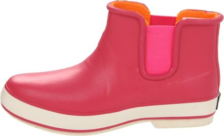 pink sperry rain boots