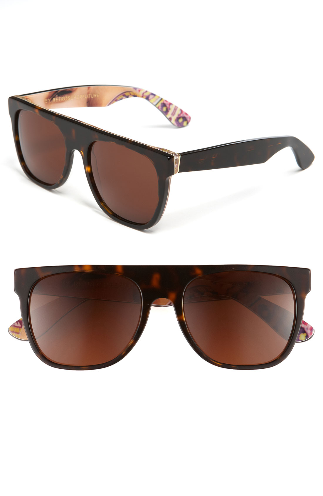 Super By Retrosuperfuture® Flat Top Sunglasses in Brown for Men (havana