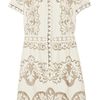 Valentino Cottonblend Lace Dress in Beige (natural) - Lyst