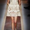 Valentino Cottonblend Lace Dress in Beige (natural) - Lyst