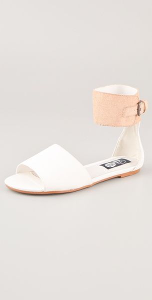 Cheap Monday Saviour Sinaii Flat Sandals in White (tan) - Lyst