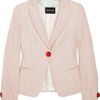 Giorgio Armani Striped Seersucker Jacket in Pink (red) - Lyst