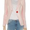 Giorgio Armani Striped Seersucker Jacket in Pink (red) - Lyst
