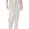 Giorgio Armani Pleated Slubsilk Pants in Silver - Lyst