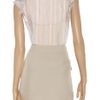 Giorgio Armani Striped Silkvoile Blouse in White - Lyst