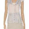 Giorgio Armani Striped Silkvoile Blouse in White - Lyst