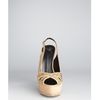 Giuseppe Zanotti  Leather Jake Slingback Peep Toe Pumps in Beige - Lyst