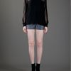Gucci Sheer Panel Top in Black - Lyst