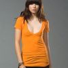 Lna Lna Deep V Tee Shirt in Yellow (poppy) - Lyst