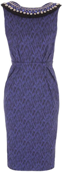 Matthew Williamson Baby Ikat Shift Dress in Blue - Lyst