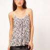 Selected /femme Selected Mari Strappy Tank in Printed Viscose in Black (printedblack) - Lyst