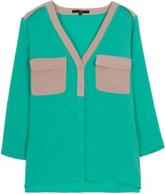 Tibi Fern Print Blouse - Lyst