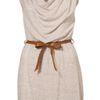 Topshop Belted Wrap Dress By Wal G in Beige - Lyst