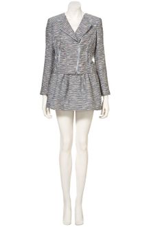Topshop Coord Stripe Boucle Biker Jacket - Lyst
