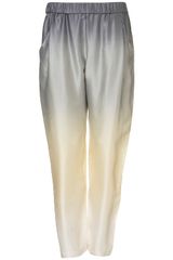 Topshop Premium Silk Ombre Tapered Trousers