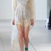 Antonio Berardi Embellished Silkchiffon Gown in Beige - Lyst