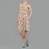 Aspesi Printed Silk Pleated Dress in Green - Lyst