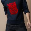Burberry Felted Byp Logo Sweater in Blue for Men (navy) - Lyst