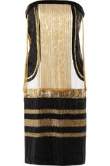 Gucci Chain Embellished Sequined Silk Dress