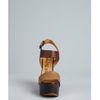 Lanvin Brown Two Tone Leather Wedge Heels in Brown - Lyst