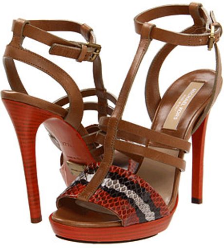 Michael Kors Snake print strap sandal in Brown (2) - Lyst