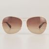 Tory Burch Square Aviator Sunglasses in Gold - Lyst