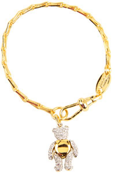 Vivienne Westwood Little Pave Teddy Bracelet in Gold (g) - Lyst