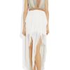 Willow Asymmetric Beadedoverlay Silk Dress in White - Lyst