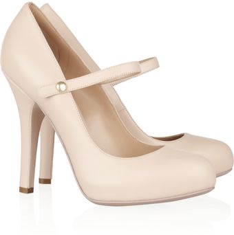  Mary Jane Leather Pumps 