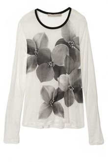Jason Wu Floral Long Sleeve Tee - Lyst