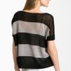 Theory Aislies Spiral Sheer Stripe Linen Sweater in Gray (grey/ black) - Lyst
