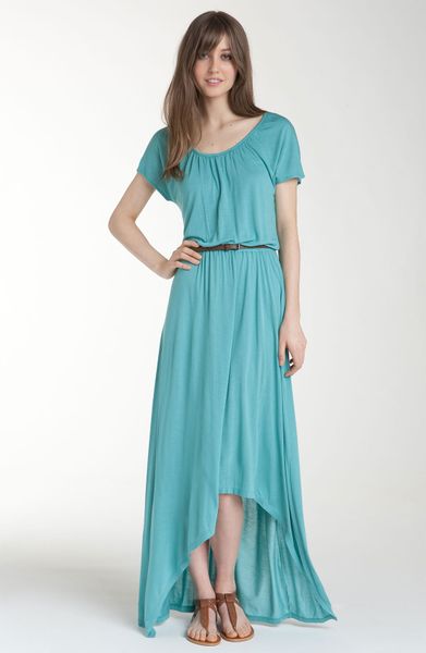 TrouvÃ© Asymmetrical Hem Maxi Dress in Blue (blue- meadow)