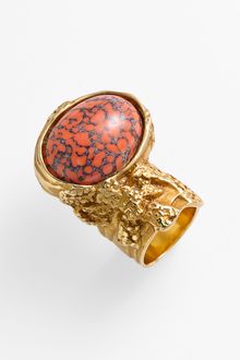 Yves Saint Laurent Arty Oval Metal Ring - Lyst