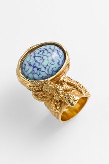 Yves Saint Laurent Arty Oval Metal Ring - Lyst