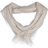Alexander Mcqueen Frayed Edge Scarf in Gold (white) - Lyst