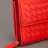 Bottega Veneta Woven Clutch in Orange - Lyst