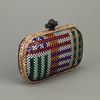 Bottega Veneta Woven Leather Box Clutch in Multicolor (white) - Lyst
