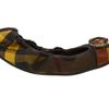 Burberry Check Elasticized Ballerinas in Brown (c) - Lyst
