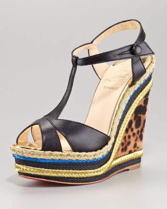  Trotolita Calf Hair Wedge Sandal 