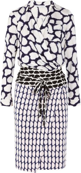 Diane Von Furstenberg Terry Printed Silk Jersey Wrap Dress - Lyst