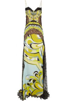 Emilio Pucci Printed Lace and Satin Gown - Lyst