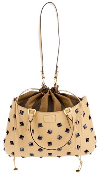 Fendi Bucket Bag in Beige - Lyst