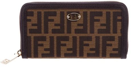 Fendi Monogrammed Wallet in Brown - Lyst