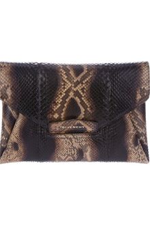 Givenchy Python Skin Clutch - Lyst