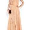 Just Cavalli Pleated Silkchiffon Gown in Pink (blush) - Lyst
