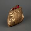 Zagliani Clutch Bag in Gold - Lyst
