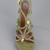 Alexander Mcqueen Leather Knotted Heel in Green - Lyst