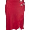 Balmain Vintage Studded Tab Skirt in Red - Lyst