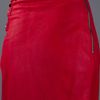 Balmain Vintage Studded Tab Skirt in Red - Lyst