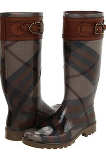 Burberry Buckle Detail Check Rain Boots - Lyst